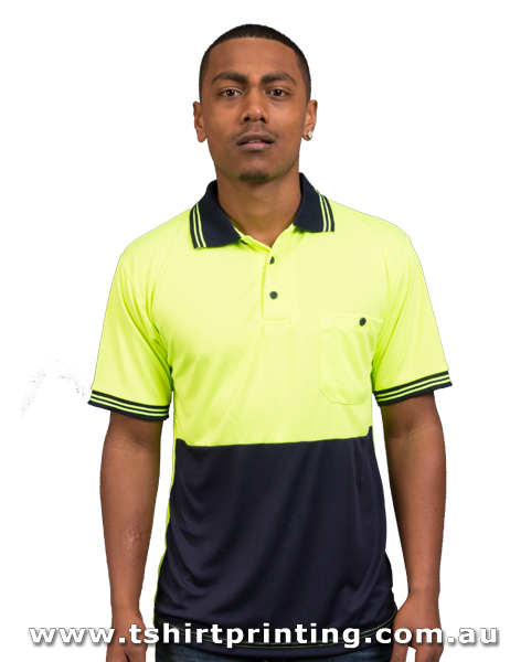 W188P Sportage Hi Viz Adult Micromesh Short Sleeve Polo